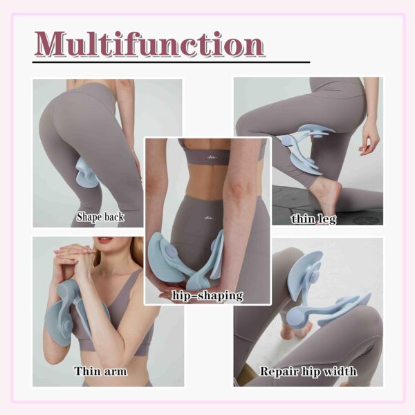 Kegel Sports Products/Female Thigh Master/Thigh Trainer/Pelvic Floor Muscle Trainer/Inner Thigh Toner/Postpartum Rehabilitation Pelvic Floor/Family Fitness Sports Equipment (Blue) - Image 5