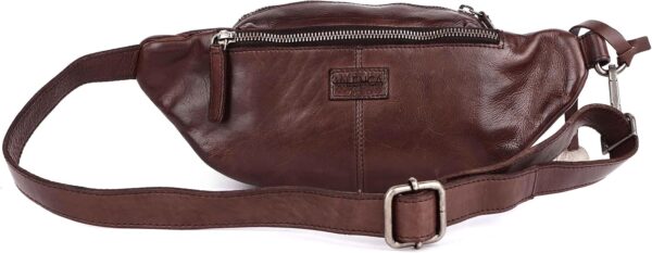 Genuine Leather Waist Bag Unisex, Waist Bag for Travel Trendy Casual Travelling Essentials Kept Bag Stylish, Durable, and Secure Travel Companion(VL-094-BROWN) - Image 8