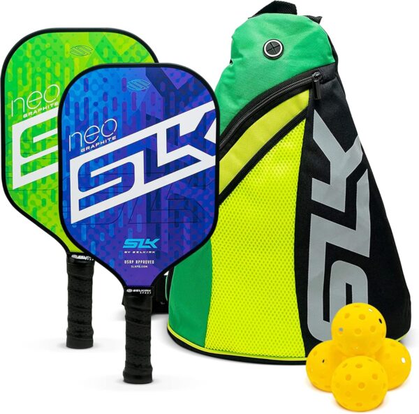 SLK by Selkirk Pickleball Paddle Bundles | SLK Neo Fiberglass and Graphite Pickleball Paddles | SLK Atlas Raw Carbon Fiber Pickleball Paddle | Pickleball Rackets Designed in The USA