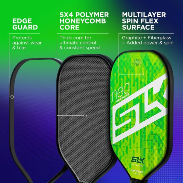 SLK by Selkirk Pickleball Paddle Bundles | SLK Neo Fiberglass and Graphite Pickleball Paddles | SLK Atlas Raw Carbon Fiber Pickleball Paddle | Pickleball Rackets Designed in The USA - Image 3