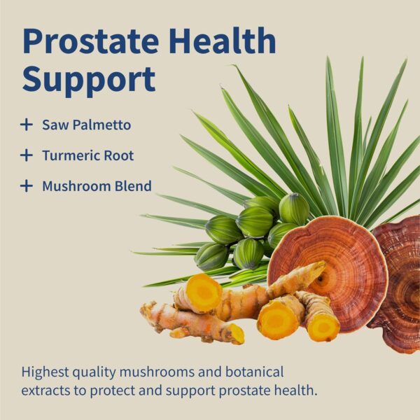 Snap Supplements Prostate Health Support Supplement - Natural Prostate Supplements for Men with Organic Saw Palmetto Extract & Turmeric, Prostate Support, Urinary Tract Health (90 Capsules) - Image 5