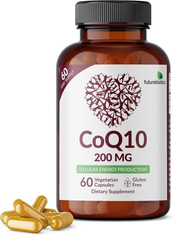 Futurebiotics CoQ10 200 MG Cellular Energy Production, 60 Vegetarian Capsules