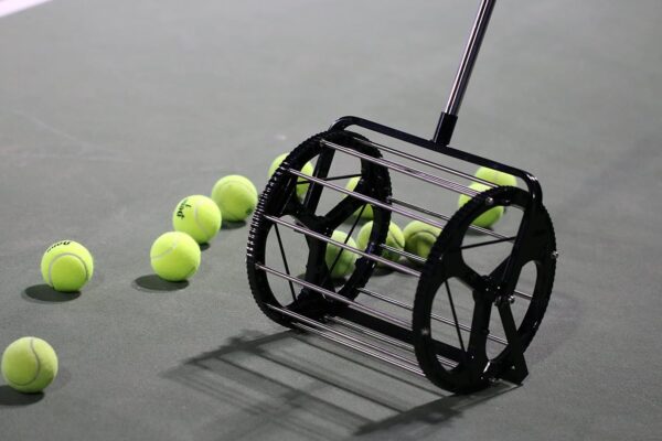 Tennis Ball Hopper for Tennis Coaches and Players, Schools and Clubs, Tennis Court Equipment/Accessory (55 Balls Capacity Wheel Roll-Over) - Image 2