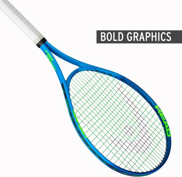 HEAD Ti. Conquest Tennis Racket - Pre-Strung Head Light Balance 27 Inch Racquet - 4 3/8 in Grip,Blue - Image 6