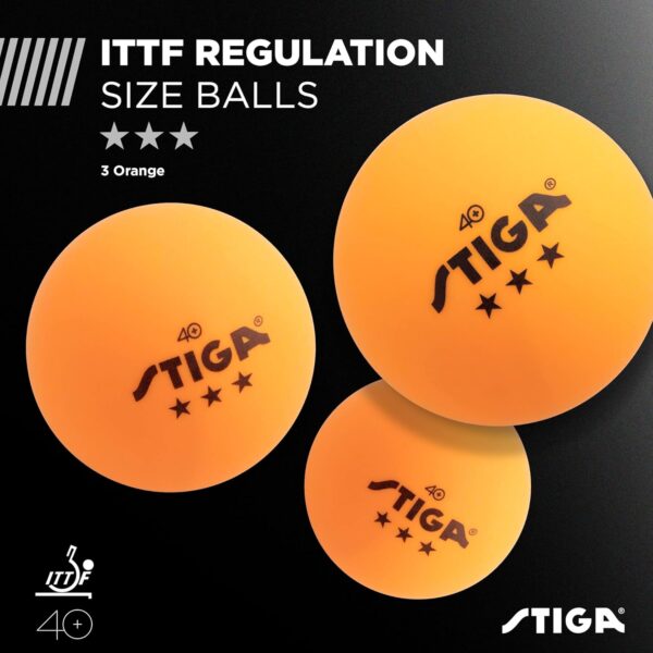 STIGA Performance 2 or 4 Player Table Tennis Set – USATT Approved Rackets and 3-Star Balls – 5-Ply Blade & Flared Handle – Perfect for Skill Development - Image 5