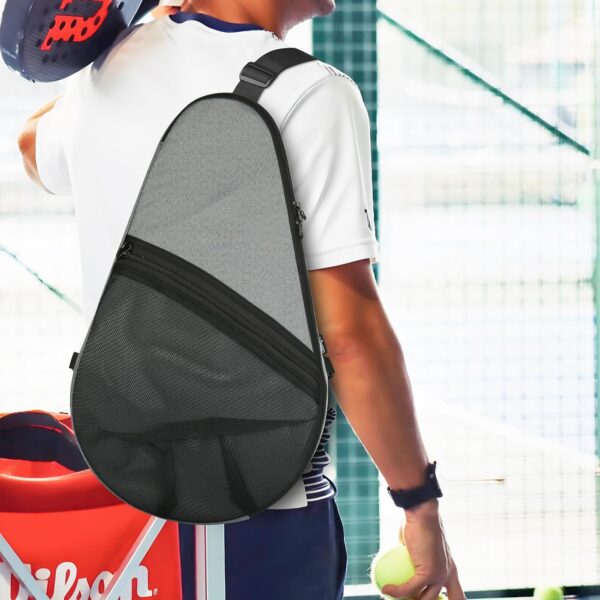 Cosmos Padel Racket Bag Pickleball Paddle Sling Backpack Padel Racquet Storage Bag, Padel (Paddel Tennis) Equipment Carrying Bag with Mesh Pocket for 2 Paddles Ball Water Bottle & Accessory - Image 6