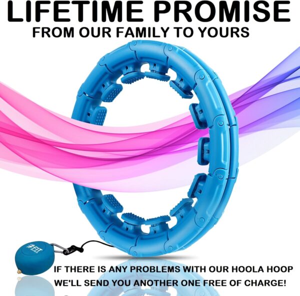 FIT ON FORM Infinity Weighted Hula Fit Hoop for Adult Weight Loss, 2 in 1 Smart Fitness Exercise Hoop for Women Abs Workout, 24/28/32 Detachable Knots - Image 2