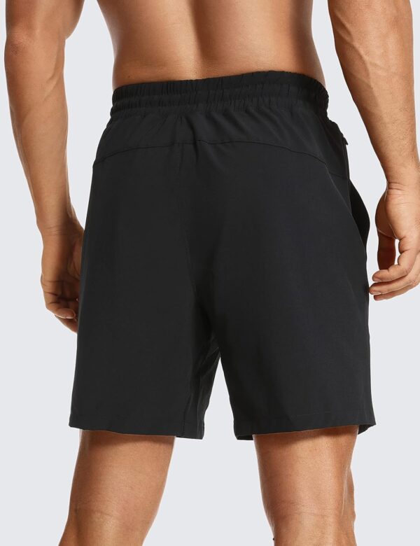 CRZ YOGA Men's Linerless Workout Shorts - 7'' Quick Dry Running Sports Athletic Gym Shorts with Pockets - Image 2