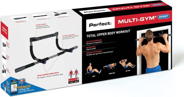 Perfect Fitness Multi-Gym Doorway Pull Up Bar and Portable Gym System - Image 5