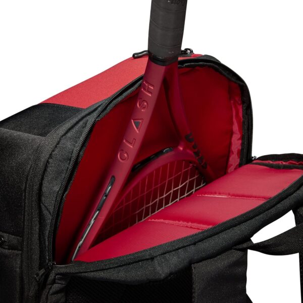 WILSON Clash V2 Super Tour Tennis Backpack - Red/Black, Holds up to 2 Rackets - Image 11