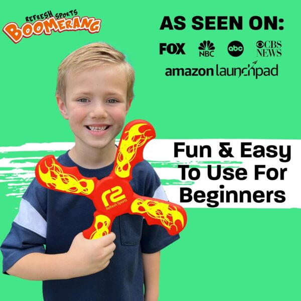 Boomerang for Kids - Toys For Ages 8-13 Boys & Girls - Fun & Easy To Use - Stocking Stuffers for Kids 6 7 8 9 10 Year Old Boy Gifts - Best Gifts For 8 Year Old Boys Gift Ideas for Ages 6-8 8-10 8-12 + - Image 2