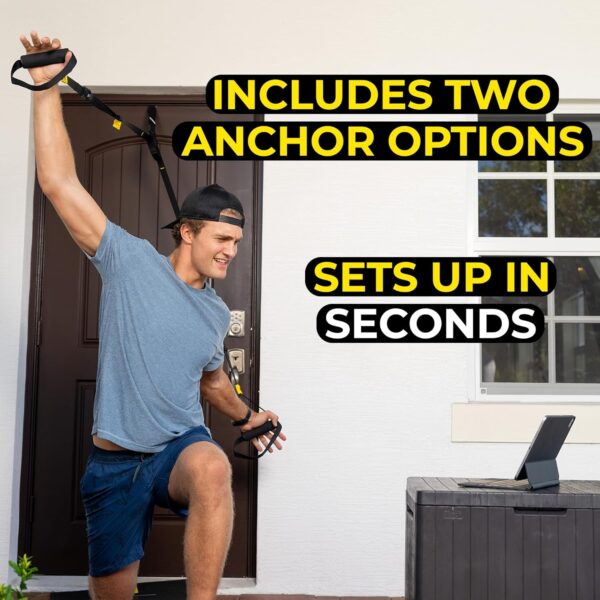 TRX GO Suspension Trainer System, Full-Body Workout for All Levels & Goals, Lightweight & Portable, Fast, Fun & Effective Workouts, Home Gym Equipment or for Outdoor Workouts, Grey - Image 5