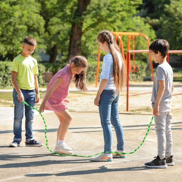 Jump Rope for Kids 4 Packs Fitness Workout Equipment Sports Plastic Soft Beaded Skipping Rope Adjustable Tangle Free Segmented Fitness Skipping Rope Training Keeping Fit for Women Men Kids - Image 7