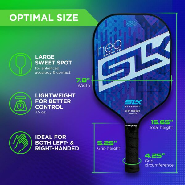 SLK by Selkirk Pickleball Paddle Bundles | SLK Neo Fiberglass and Graphite Pickleball Paddles | SLK Atlas Raw Carbon Fiber Pickleball Paddle | Pickleball Rackets Designed in The USA - Image 4