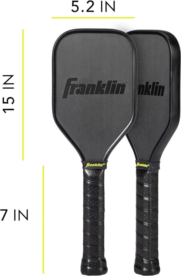 Franklin Sports Sweet Spot Training Pickleball Paddle - The Original Pickleball Trainer Practice Paddle - Mini Paddle Head + Extra Long Handle for Shot + Swing Training - 16mm Core + T700 Carbon Face - Image 2