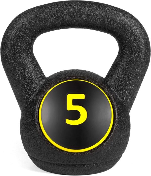 Best Choice Products 3-Piece Kettlebell Set with Storage Rack, HDPE Coated Exercise Fitness Concrete Weights for Home Gym, Strength Training, HIIT Workout 5lb, 10lb, 15lb - Image 7