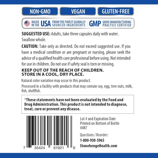 Stonehenge Health Dynamic Turmeric Curcumin with Ginger - High Potency - 1,650 mg Turmeric with 95% Curcuminoids & BioPerine, Supports Joint Pain & Inflammation, 90 Vegetarian Capsules - Image 3