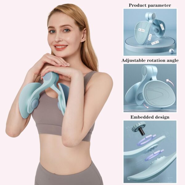 Kegel Sports Products/Female Thigh Master/Thigh Trainer/Pelvic Floor Muscle Trainer/Inner Thigh Toner/Postpartum Rehabilitation Pelvic Floor/Family Fitness Sports Equipment (Blue) - Image 2