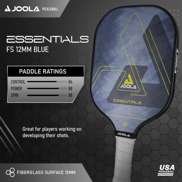 JOOLA Essentials Pickleball Paddles with Reinforced Fiberglass Surface and Honeycomb Polypropylene Core - Image 2