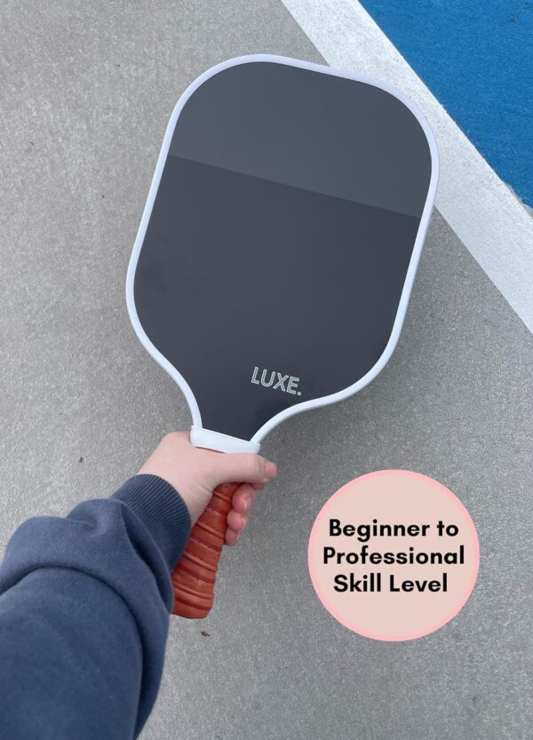 LUXE Pickleball Paddle | Leisure Edition | Cute, Fun, Stylish, Pickle Ball Paddles with Fiberglass Surface | Soft, Non-Slip Cushion Grip - Image 4