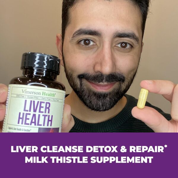 Liver Cleanse Detox & Repair Milk Thistle Supplement. Liver Support with Choline, Artichoke Extract, Chicory & Dandelion Root Supplement. Milk Thistle Liver Detox & Liver Cleanse. 60 Liver Health Caps - Image 8