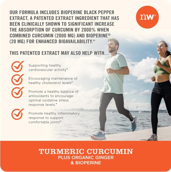 NatureWise Curcumin Turmeric 2250mg | 95% Curcuminoids & BioPerine Black Pepper Extract | Advanced Absorption for Joint Support [2 Month Supply - 180 Count] - Image 5