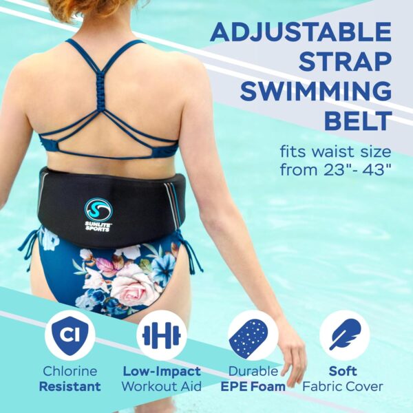 Sunlite Sports Water Workout Combo Set, High Density Water Weight, Swim Belt, Soft Padded, Water Aerobics, Aqua Therapy, Pool Fitness, Water Exercise - Image 4