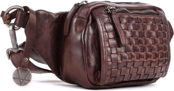 Genuine Leather Waist Bag Unisex, Waist Bag for Travel Trendy Casual Travelling Essentials Kept Bag Stylish, Durable, and Secure Travel Companion(VL-094-BROWN)