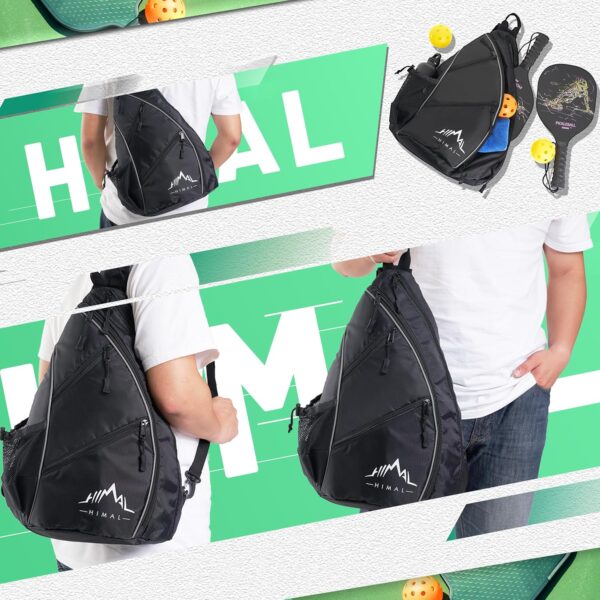 Himal Pickleball Bag-Adjustable Pickleball,Tennis,Racketball Sling Bag-Pickleball Backpack with Water Bottle Holder for Men - Image 7