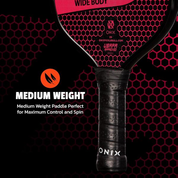 ONIX Graphite MOD Z5 Graphite Carbon Fiber Pickleball Paddles with Cushion Comfort Pickleball Paddle Grip - Image 5