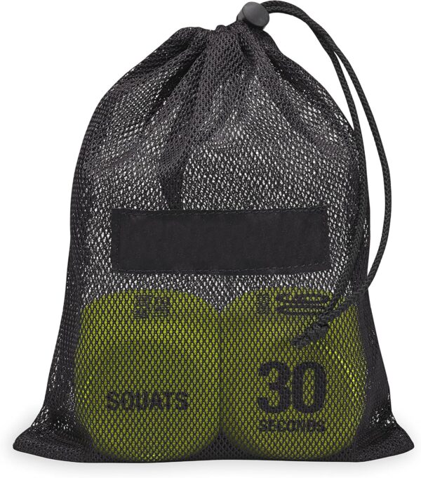 SPRI Exercise Dice (6-Sided) - Game for Group Fitness & Exercise Classes - Includes Push Ups, Squats, Lunges, Jumping Jacks, Crunches & Wildcard (Includes Carrying Bag) - Image 2